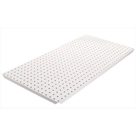 ALLIGATORBOARD Alligator Board ALGBRD16x32PTD-WHT White Powder Coated Metal Pegboard Panels with Flange - Pack of 2 ALGBRD16x32PTD-WHT